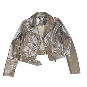 H&M Divided Metallic Moto Biker Jacket